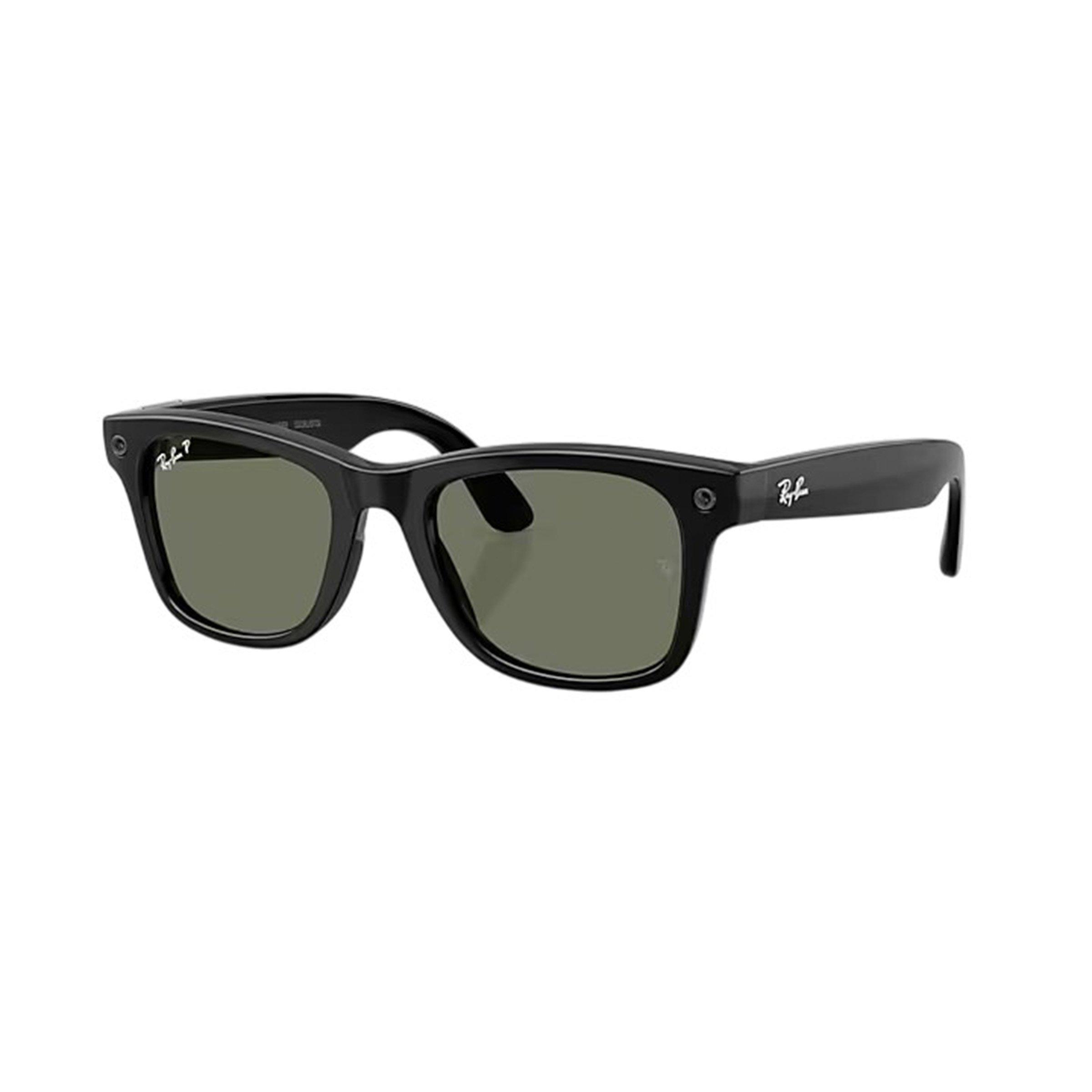 Ray Ban Wayfarer Meta Gen 3 Polarized Sunglasses - Black/Green - BLACK